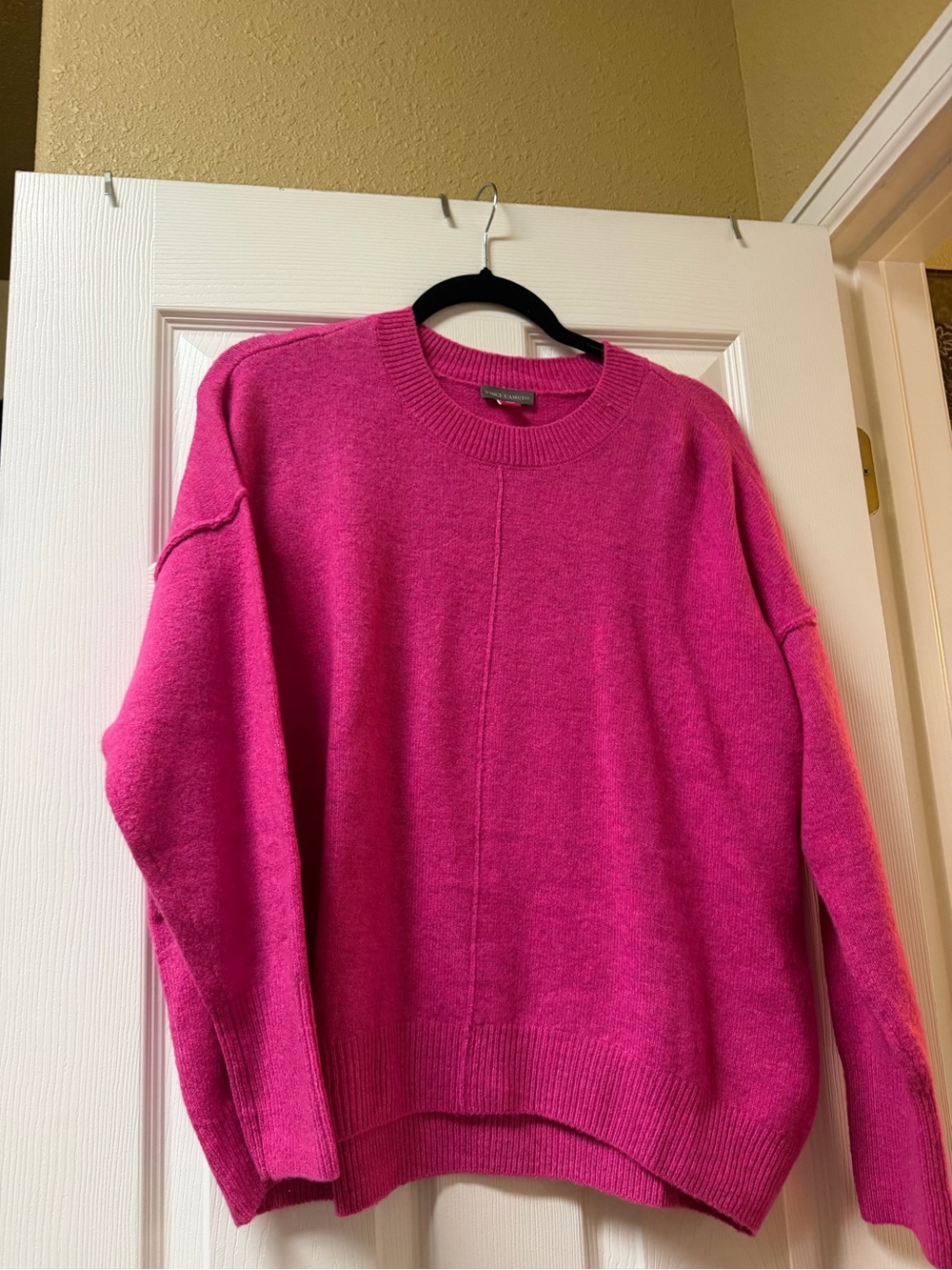 Vince Camuto Bright Fuchsia Crewneck Sweater